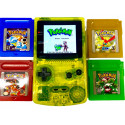 Neon Lime Gameboy Color w/XL 2.6 Inch Backlight Screen Bundle