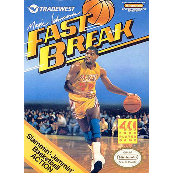 NES - Original Nintendo Magic Johnson's Fast Break Pre-Played