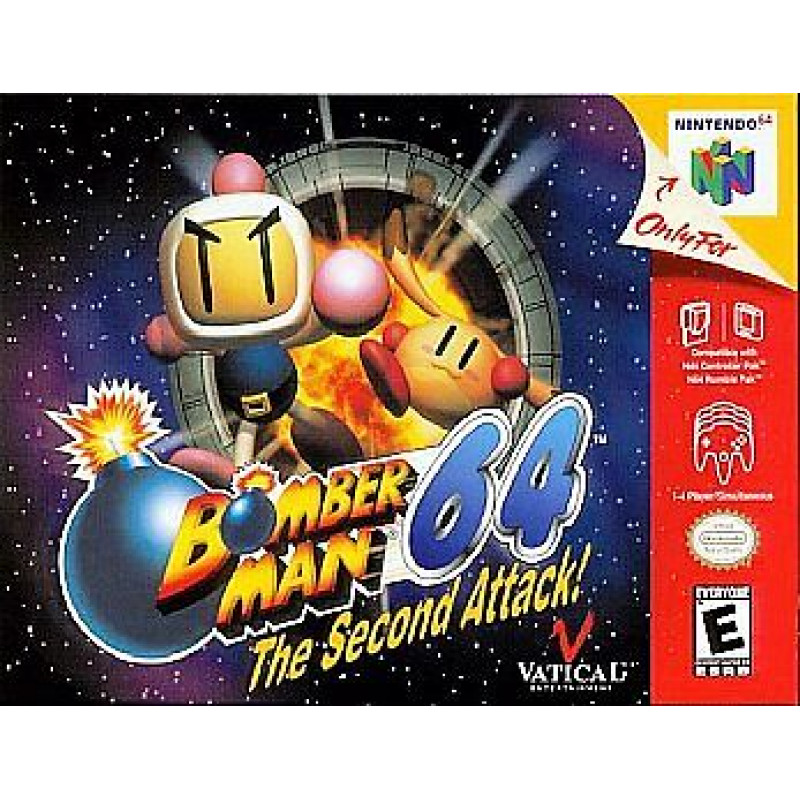 N64 Bomberman 64 Second Attack - Nintendo 64 Bomberman 64 The Second Attack - Game Only