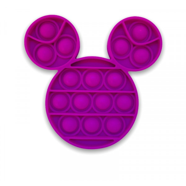 Purple Pop It Toy - Popping Toy Mickey Mouse Style Head