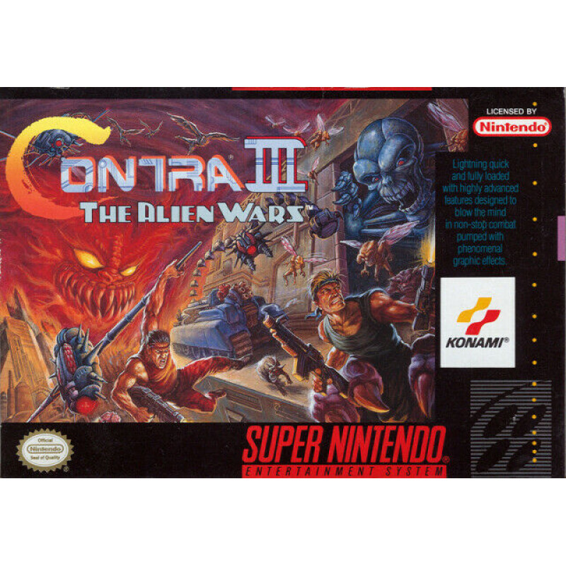 SNES Contra III - Super Nintendo Contra 3 Alien Wars - Game Only