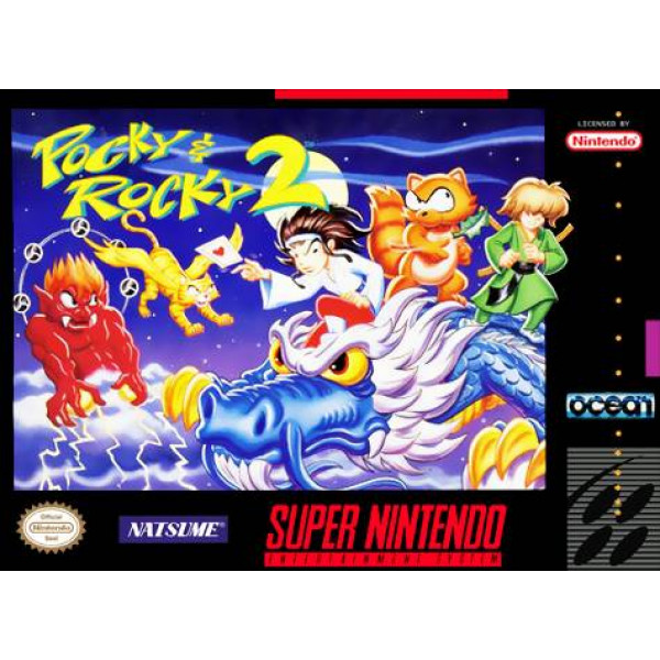 SNES - Super Nintendo Pocky and Rocky 2 - Game Only
