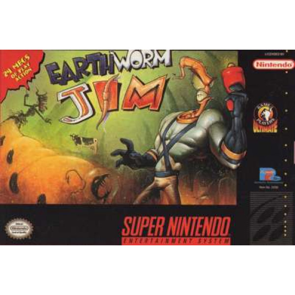 SNES Earthworm Jim - Super Nintendo Earthworm Jim - Game Only